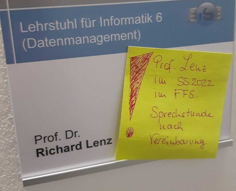 Prof. Lenz im SS22 im Forschungsfreisemester